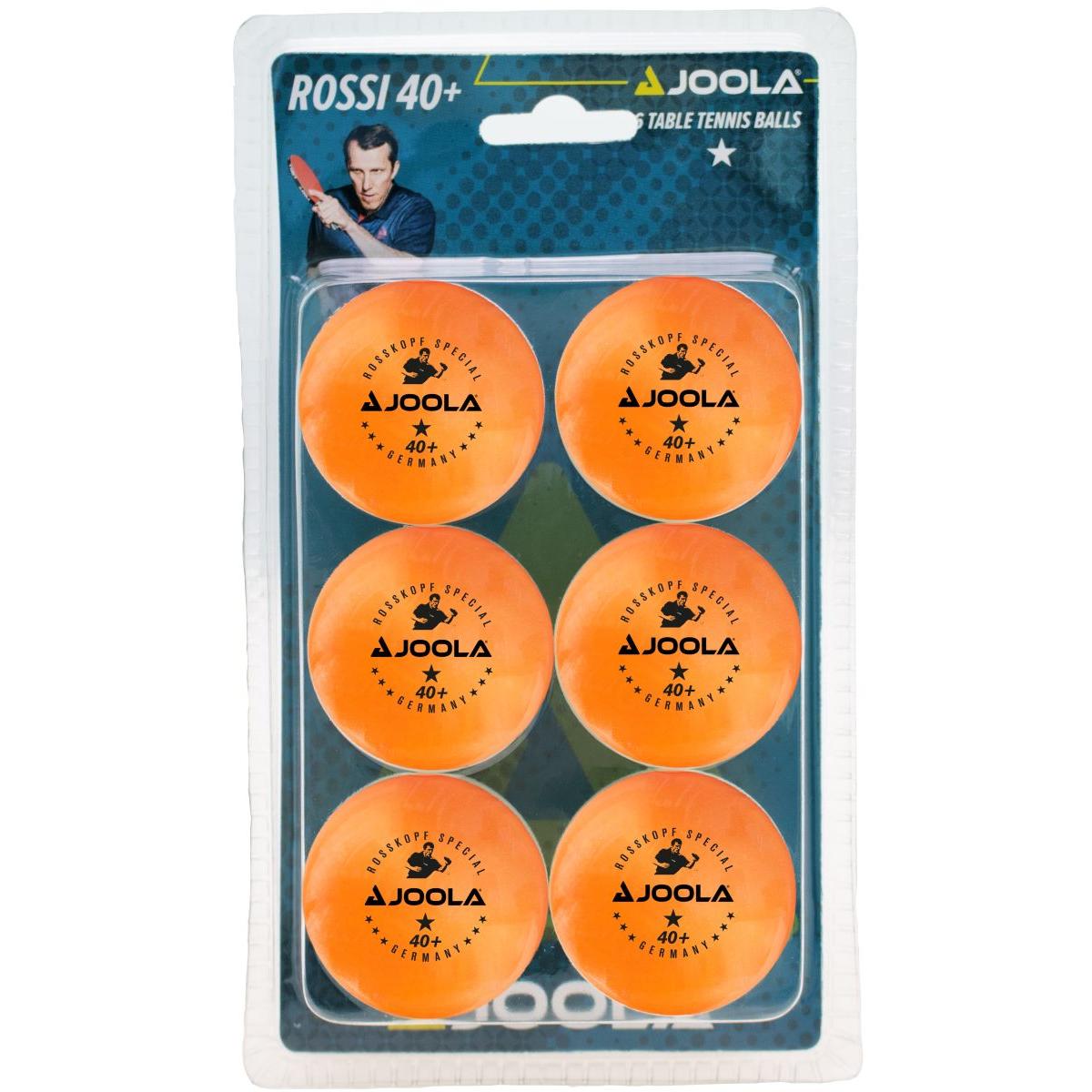 JOOLA ROSSI STAR TABLE TENNIS BALLS, 6 PCS, ORANGE