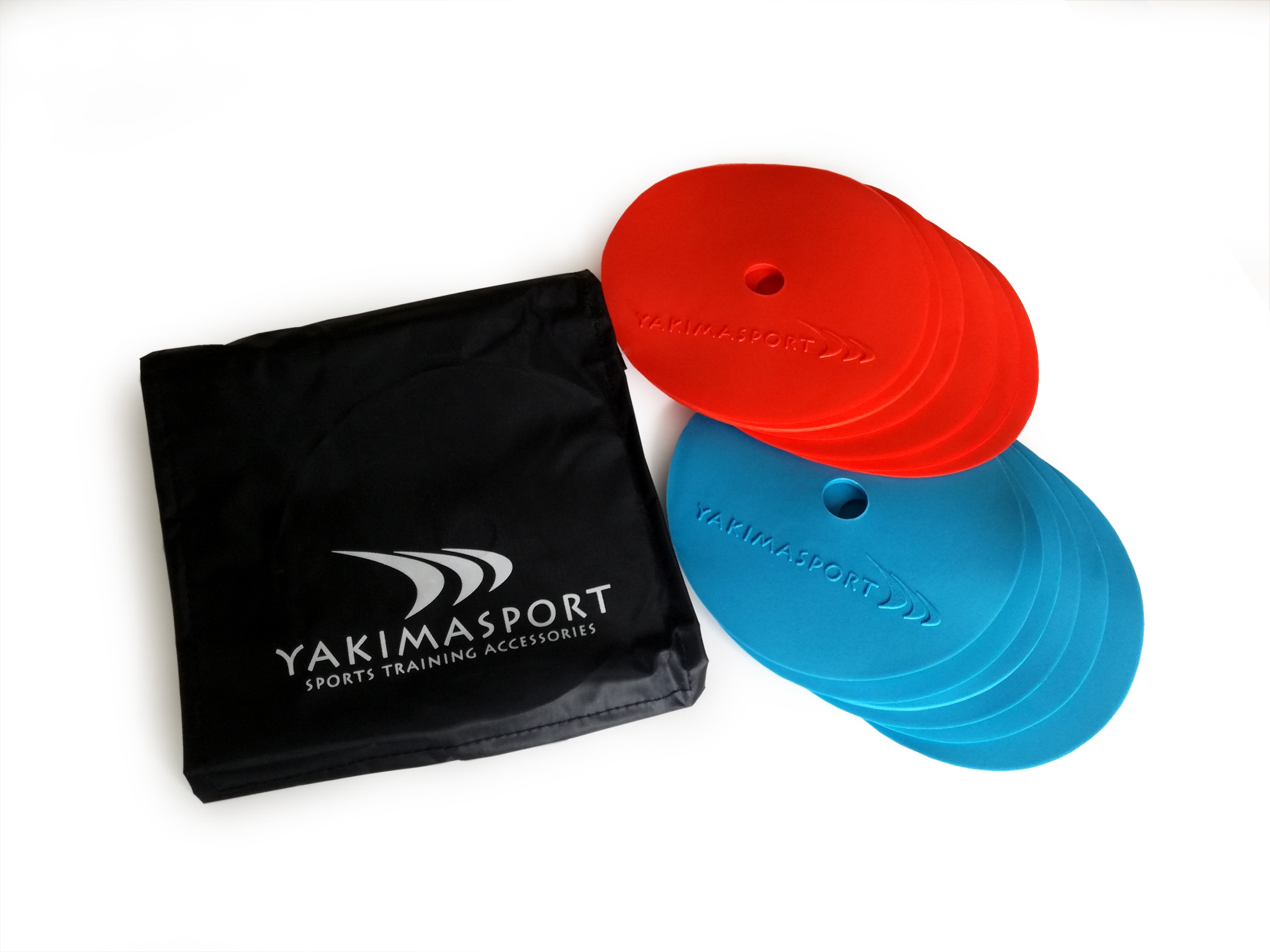 Training markers (marking mats) - set of 12 blue and red Yakimasport