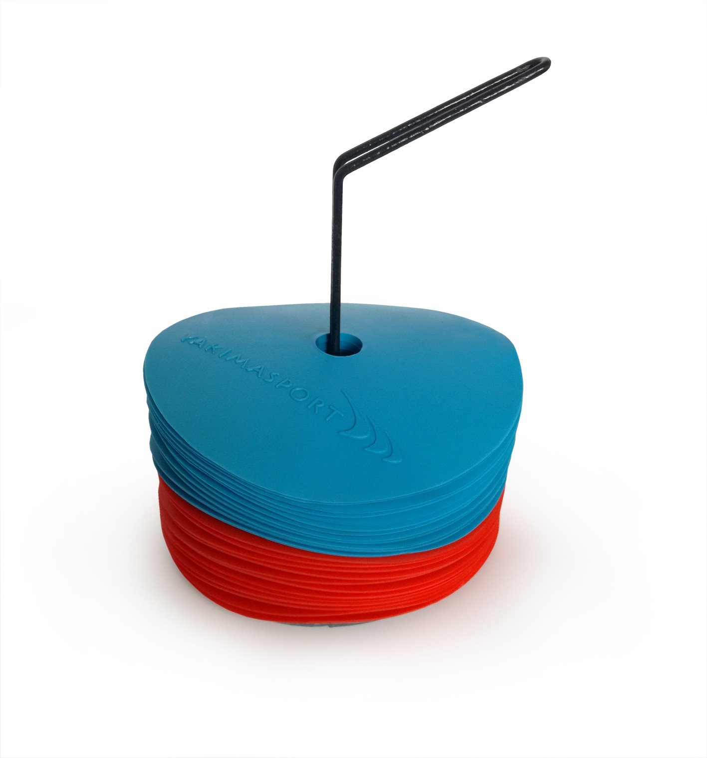 Training markers (marking mats) - set of 24 blue and red Yakimasport
