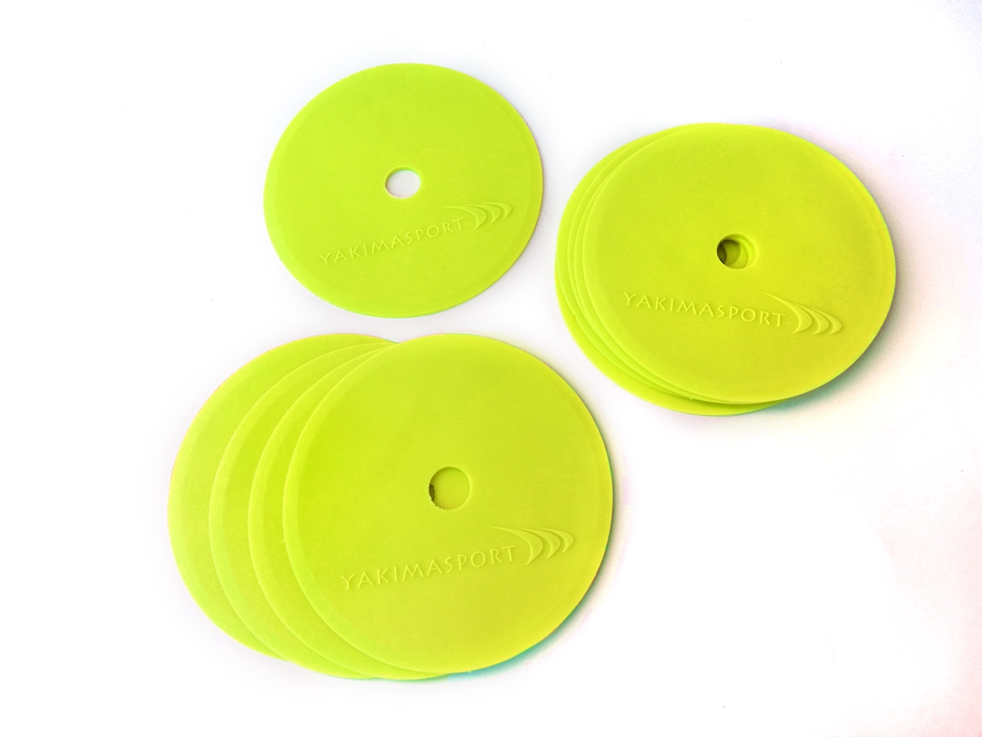 Training markers (marking mats) - set of 10 yellow Yakimasport