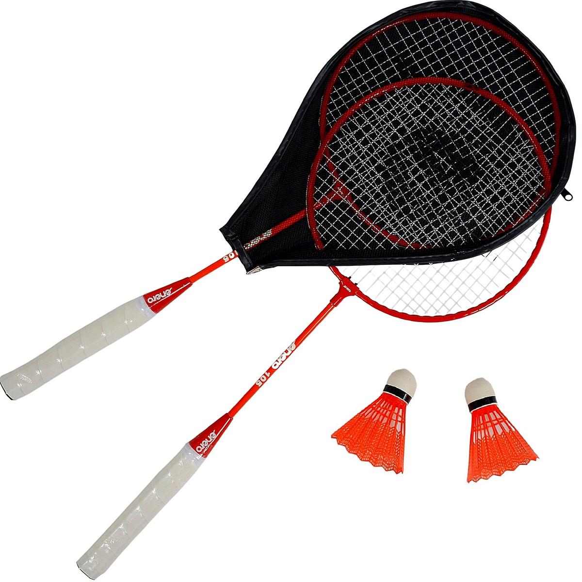 Badminton set in red-orange Enero 105 box